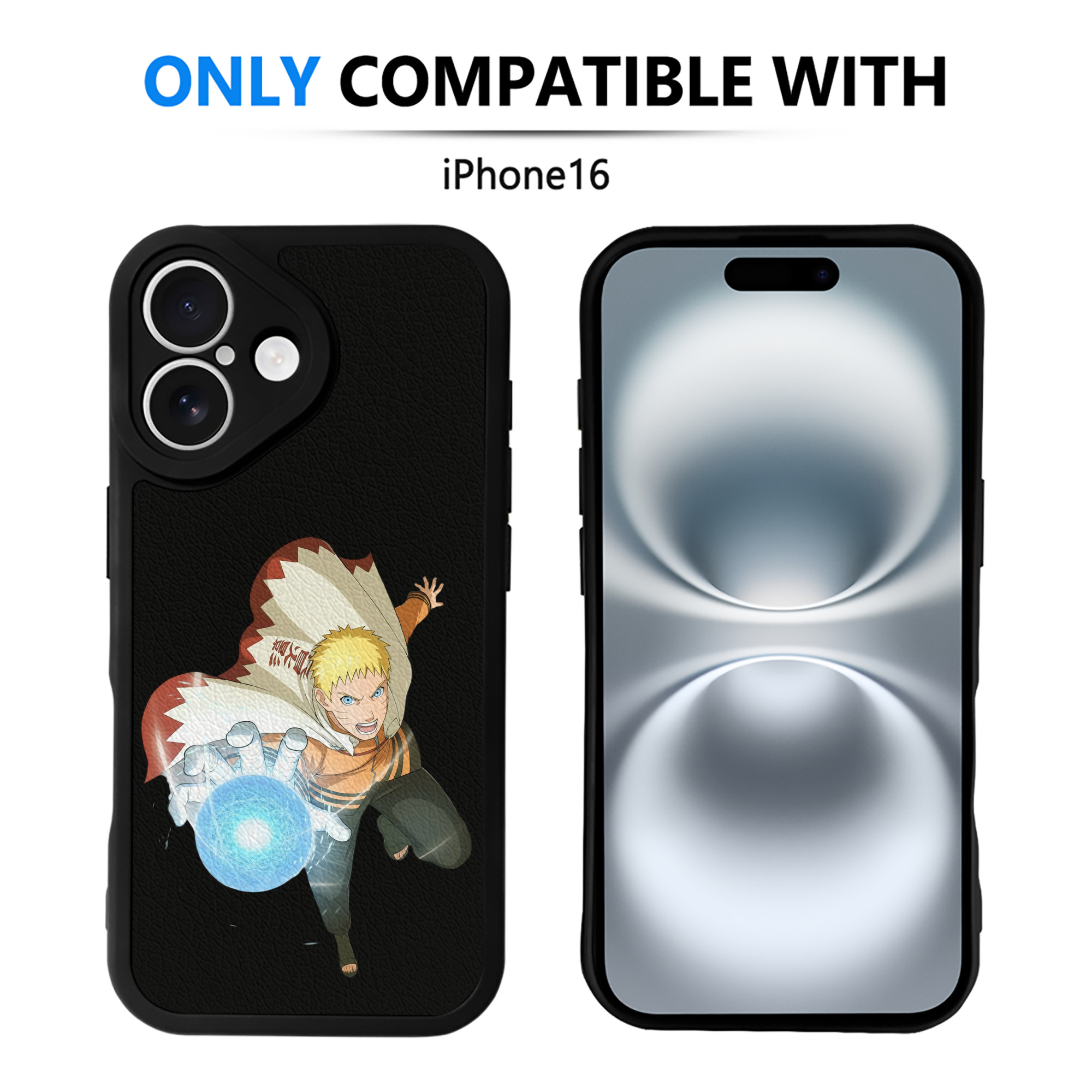 （画像用） NARUTO -ナルト- うずまき ナルト Uzumaki Naruto 【iPhone 16シリーズ対応】シリコンスマホケース（レザー調） 材質：シリコン